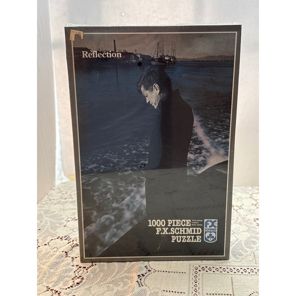 F.X. Schmid John F Kennedy JFK Reflection 1000 Piece Jigsaw Puzzle Vintage 1993